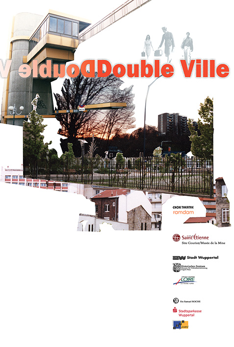 Maquette pour l'affiche du court-métrage Double Ville de Pierre Treille