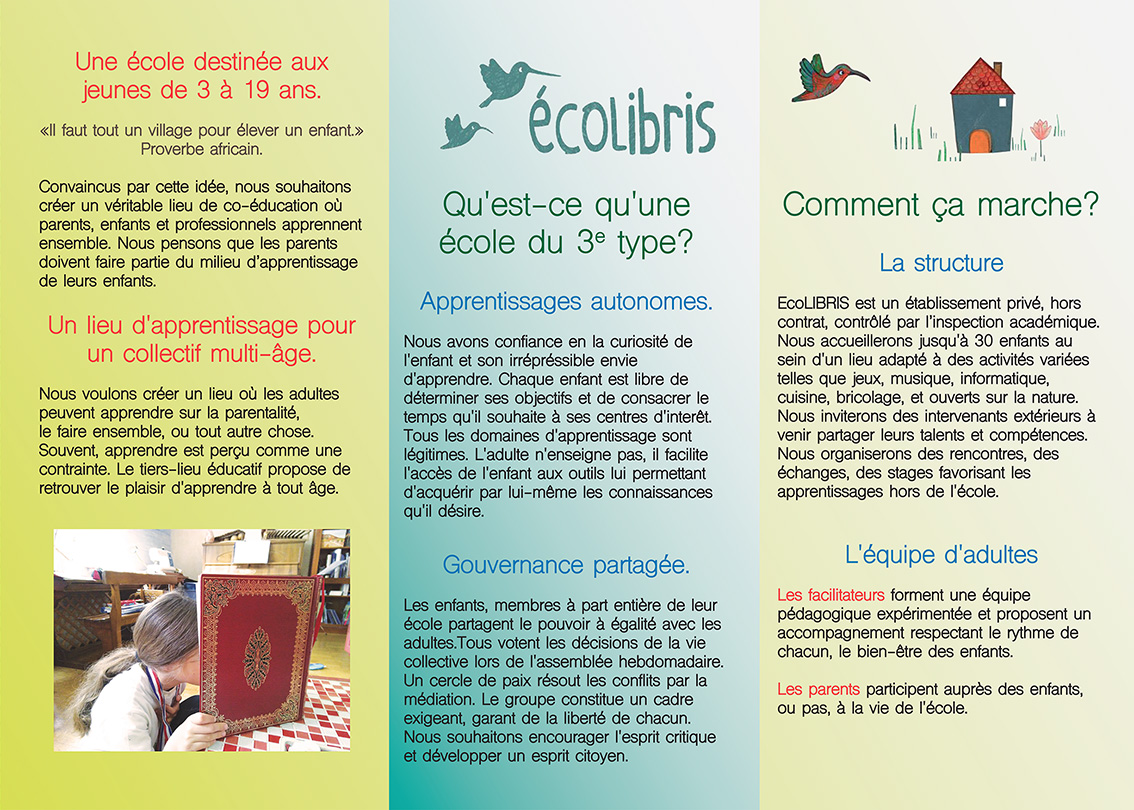 Dépliant 3 volets A4 recto Ecolibris