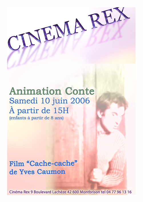 Affiche pour l'atelier d'animation à propos du film Cache-cache de Yves Caumont
