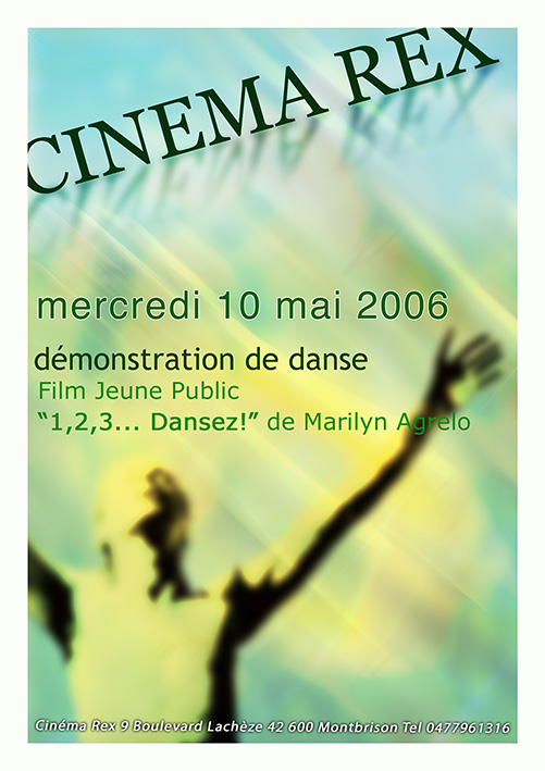 Affiche pour l'atelier d'animation à propos du film 1,2,3 Dansez de Marylin Agrelo