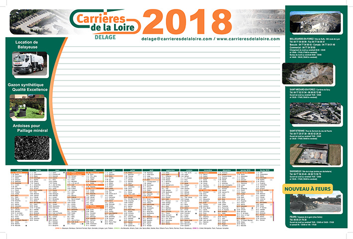 Maquette du Sous-main des Carrières de la Loire