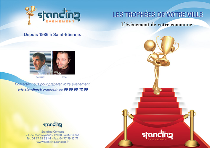 Plaquette A4 recto pour Standing Concept